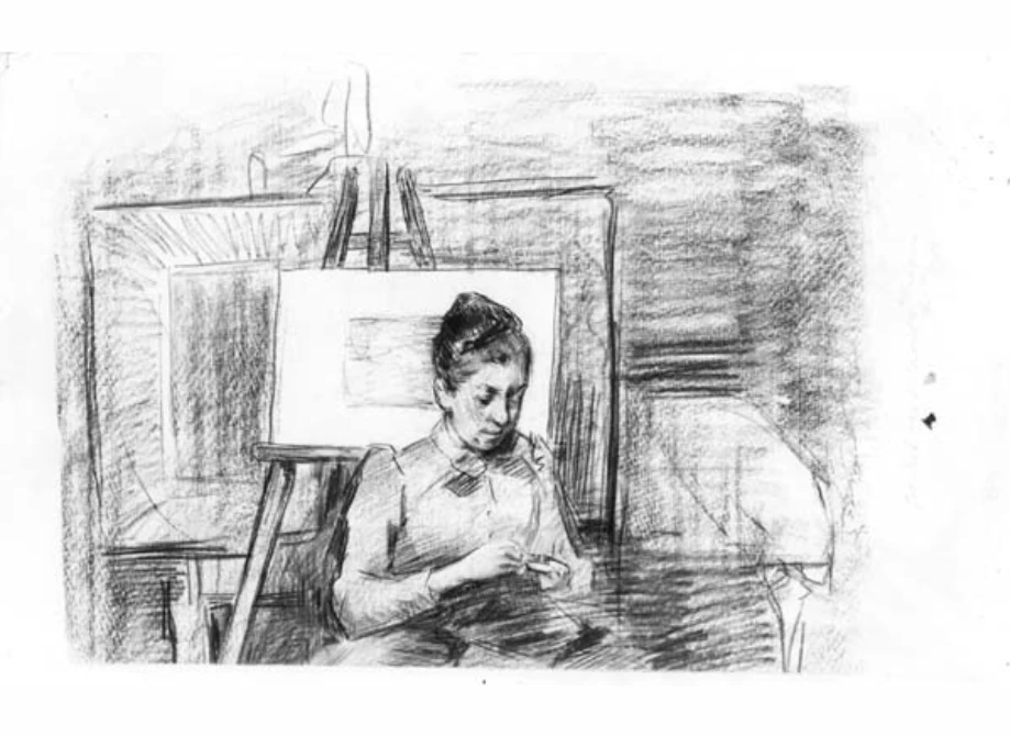 Henriëtte van Rappard in studio - Centraal Museum, Utrecht